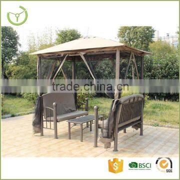 Hot sale garden gazebo with two seater patio swing gazebo tent