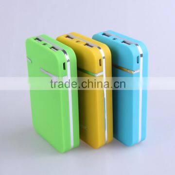 3 pcs 18650 battery rohs power bank 6600mah with 2 usb