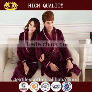 cheap wholesale warm coral fleece couples bathrobe