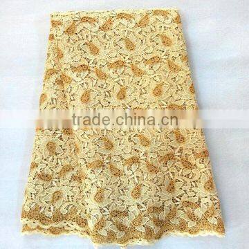 Dubai Fabric Lace New Design Swiss Guipure Lace Latest Fashion Cord Lace Fabric