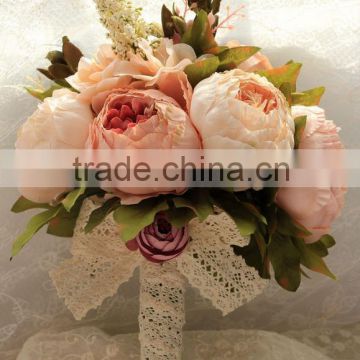 Wholesale Artificial Rose Flower Wedding Bouquet For Bride