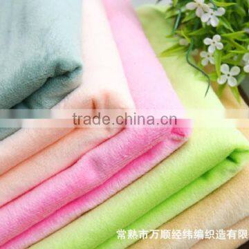 100% polyester factory supply super soft short fabric