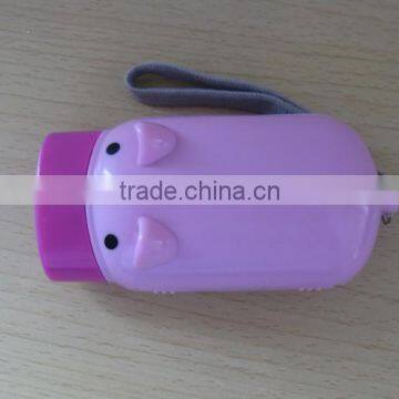 Animal shape led hand crank dynamo light