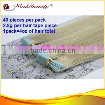 Hot sale! 100g/set, 40pcs, 4x0.8cm, Double Tape Hair Extension