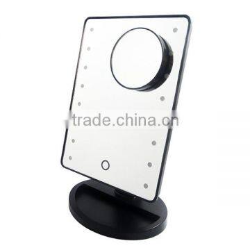 Single side touch sensor plastic frame mirror with magnifying mirror                        
                                                                                Supplier's Choice