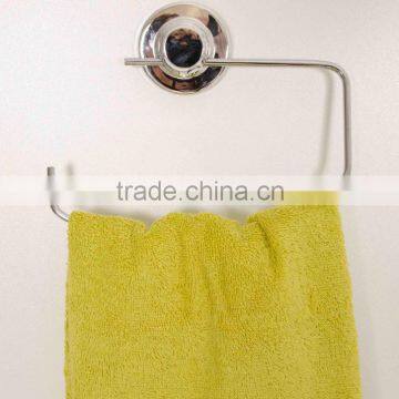 Bathroom metal dish towel ring with suction cup