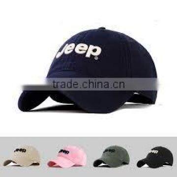 Fashion Embroidery Jeep Washed Cotton Cap