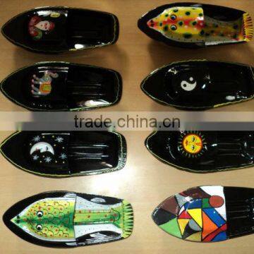 pop pop boats hand painted black series