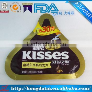 aluminum foil chocolate packaging bag special shaped