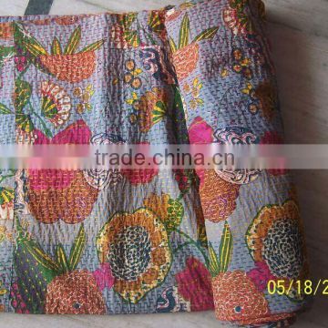 TRADITIONAL HANDMADE KANTHA WORK BEDSPREADS