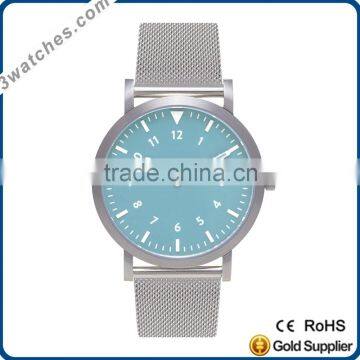 top custom watch wrist watch 316 stainless steel watch quartz watch waterproof steel mesh strap watch