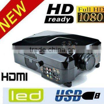 Cheap portable 2200lumen Multimedia LCD LED HD Projector 1080p for Laptop Wii Xbox and Video Games home theater projector