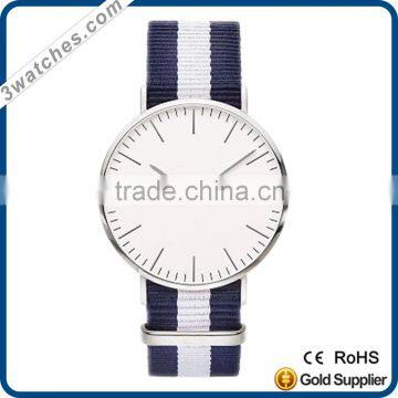 top selling charm watch fashion interchangeable nato nylon strap watch japan movement quartz watch classic quartz watch