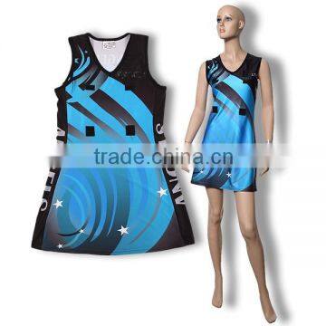 Hot selling latest bright netball dress