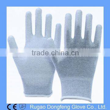 Nylon Knitted PU Palm Coated Antistatic Glove for Computer Electronic Phone Repair