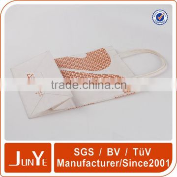 color printing custom size white kraft paper bag with handle