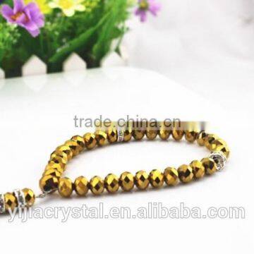 33 pieces 99 pieces 10mm yellow Muslim Crystal Prayer Beads in Bulk