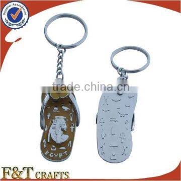 hot selling promotional metal craft cute funny shaped shoe keychain for gift