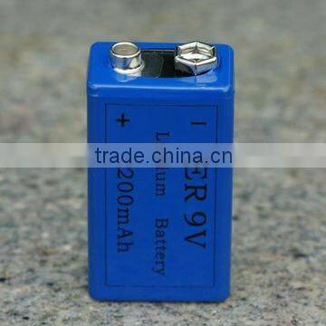 Heat Alarm Battery ER9V Battery Lithium with 1200 mAh 6lr61 6f22