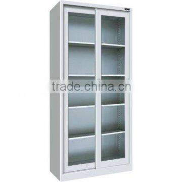 Cheap glass doors steel cabinet