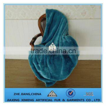 fashion purple warm knitted raschel blanket for sofa