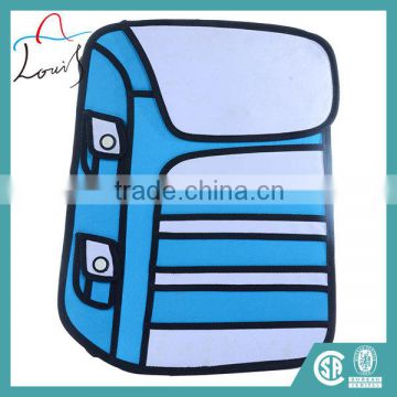 newest cute 3D school bag comic cartoon sling cartoon 3D 3D handbags