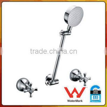 Bathroom Shower Rose and Arm with dual wall mixer watermark wels standard G203