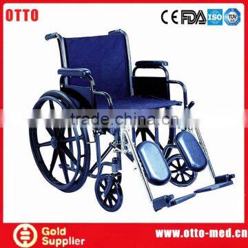 Steel folding wheelchair