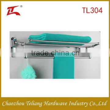 High quality wholesale wall mounted hotel stainless steel bath towel rack