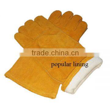 High temperature resistance leather welding glove with CE certification