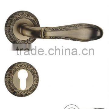 Zinc alloy door lock, lever handle one rose, mortise zinc door handle