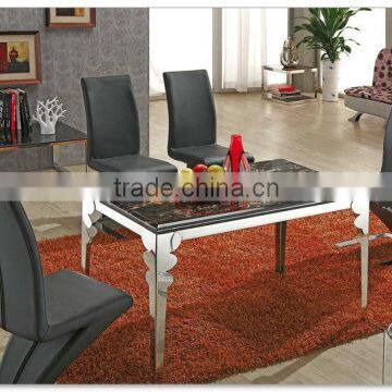 Stainless Steel Dining Table Marble 859