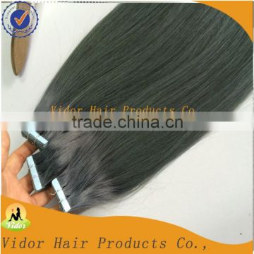 Wholesale Cheap High Grade Tape Human Hair Extension Skin Weft Gray Tape Hair Extensions