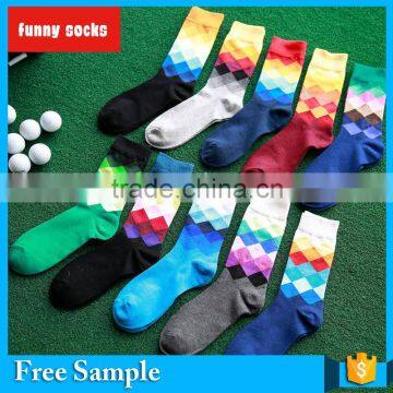 New Design Combed Cotton Happy Socks/Men Colorful Dot Cotton Socks/Custom Design Men Socks