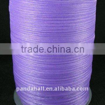 Organza Ribbon, Stringing Materials, Purple, 6mm wide, 500yd/roll(RS6MMY063)