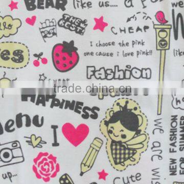 100% Cotton 40 Rib 1*1 - Printted Fabric - N011