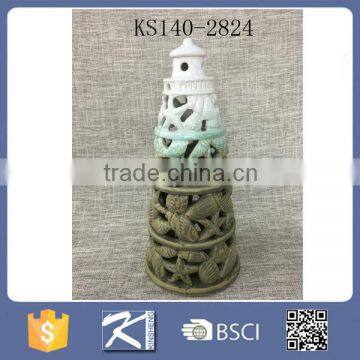 Home decorative gradient color porcelain lighthouse