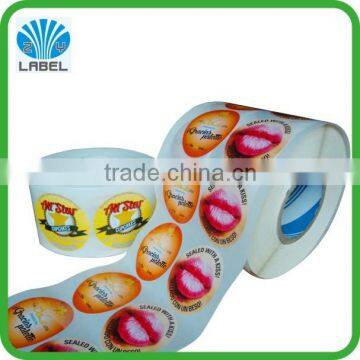 custom waterproof paper food label,full color printing packaging food label