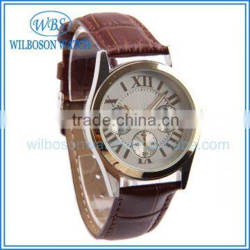 Leather strap cheap business japan movt watch