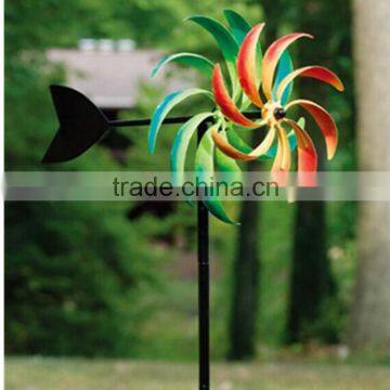 Factory multicolor metal windmill winnower garden stakes wholesale in alibaba