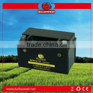 gs battery 12v 7ah Sealed Lead Acid Battery motocycle battery BPM12-7