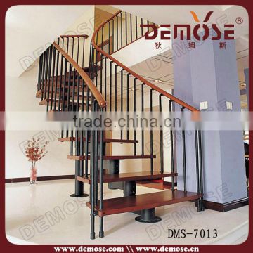 modern house glass stair kits/curved stair nosing/open tread staircase