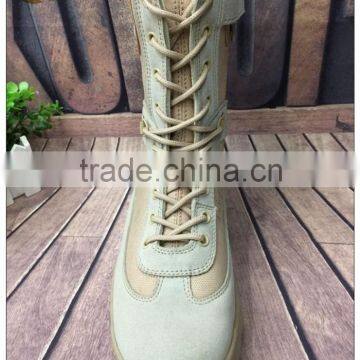 2016 Hot Sale Men Dress Beige Military Canvas Combat Army Desert Boots photo-2