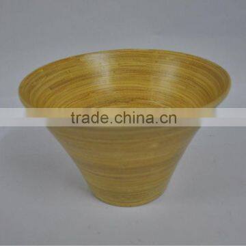 Spun bamboo bowl