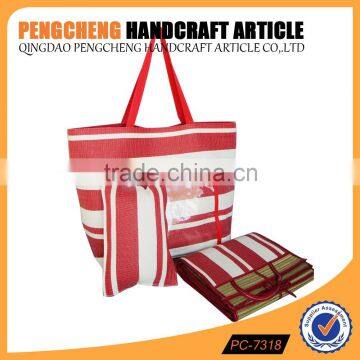 High Quality Wholesale Promotion Paper Straw Striped Tote Bag Women's Beach Bag Quality Choice photo-2