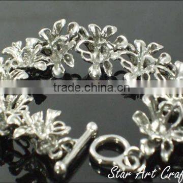 wholesale price 2012 new fashion jewelry,good quality bracelets,stainless steel flower bracelets B003
