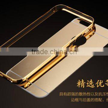 Gold Luxury for Iphone 6/5/5s/5cAluminum Metal Case Acrylic Back Aluminum Bumper photo-4