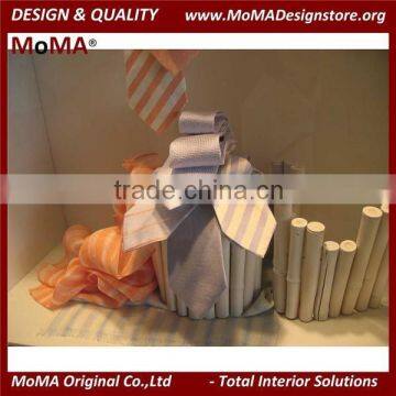 Fashionable Mens Garment Shop Display Furniture Fixtures, Showcase Display, White Wooden Display Racks Design For Tie photo-2