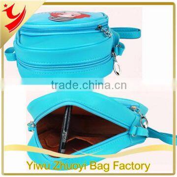 Candy Color PU Material Messenger Bag With Shoulder Strap photo-2