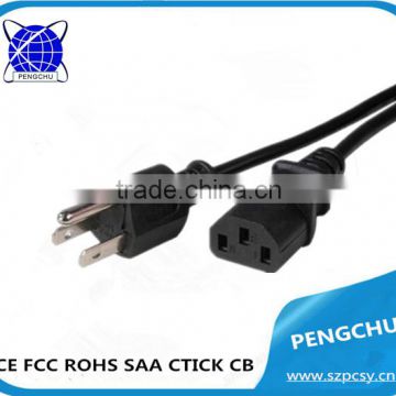 Wholesale US AC Plug AC Power Cord Power Line Cable For PC Power Adapter